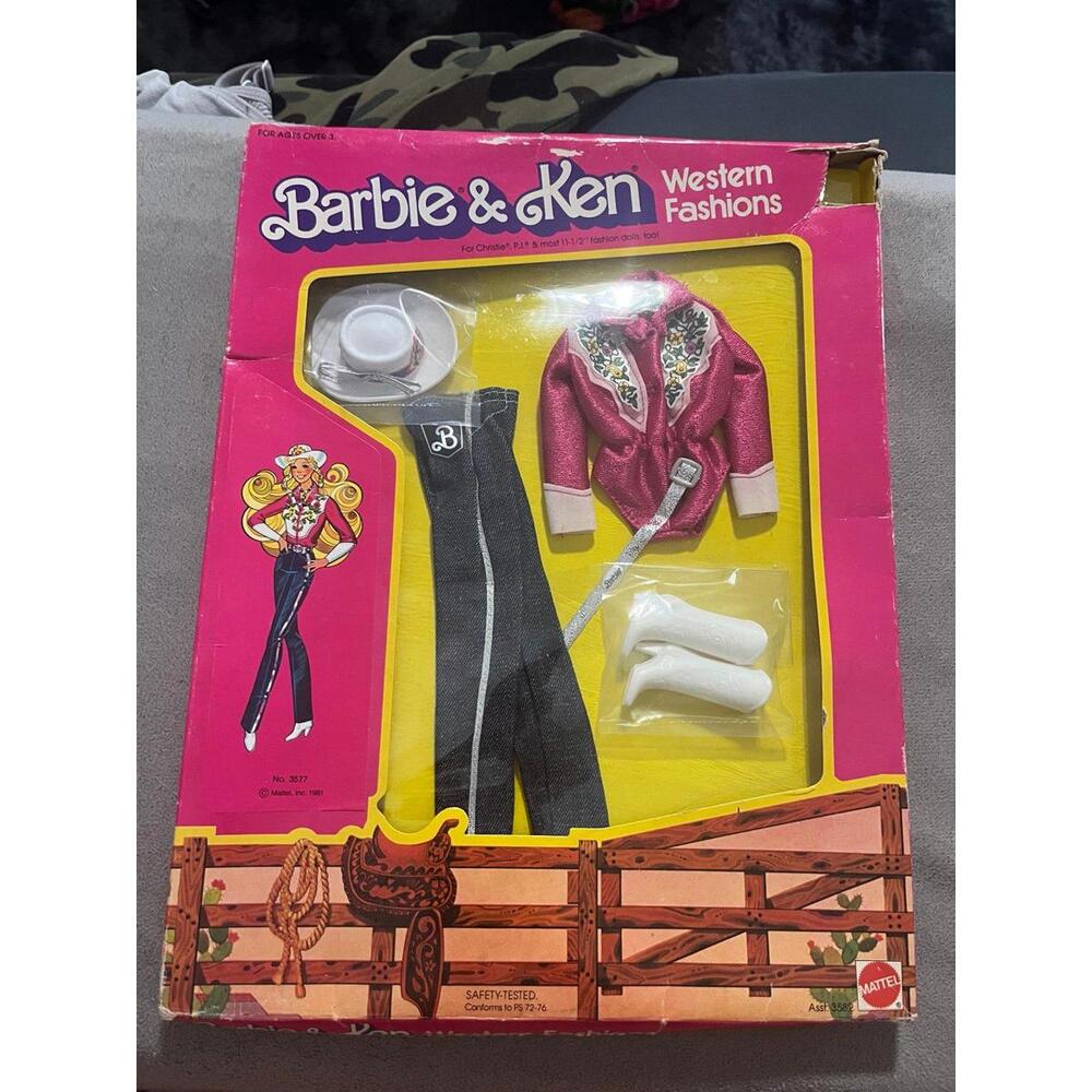 #2115 NIB Vintage Mattel Barbie & Ken Western Fashion - Wild West Barbie Fashion